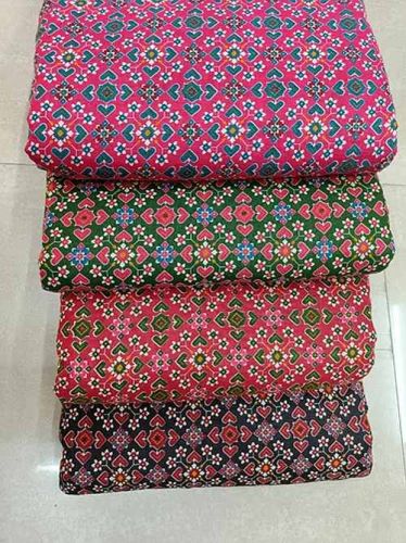 Multicolor Traditional Cotton Printed Fabric