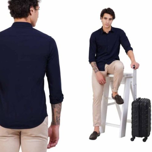 Plain Pure Cotton Office Shirt