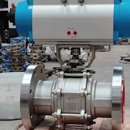 3 PC Pneumatic Design Floating Ball Valve