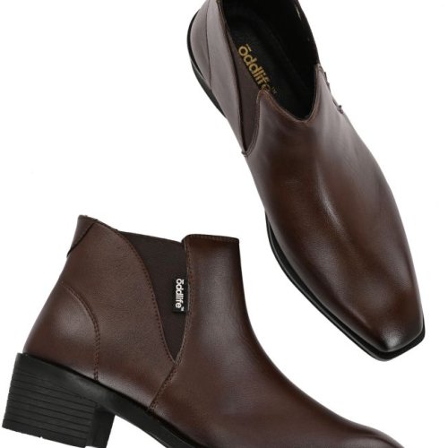Mens Brown Chelsea Hybrid Lace-Up Boots