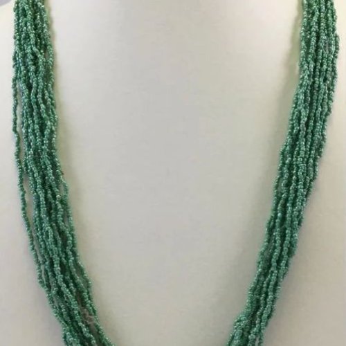 NK 10981 Green Beaded Necklace