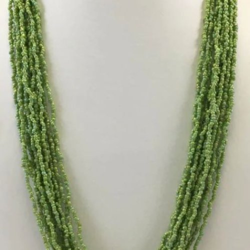NK 10987 Green Beaded Necklace