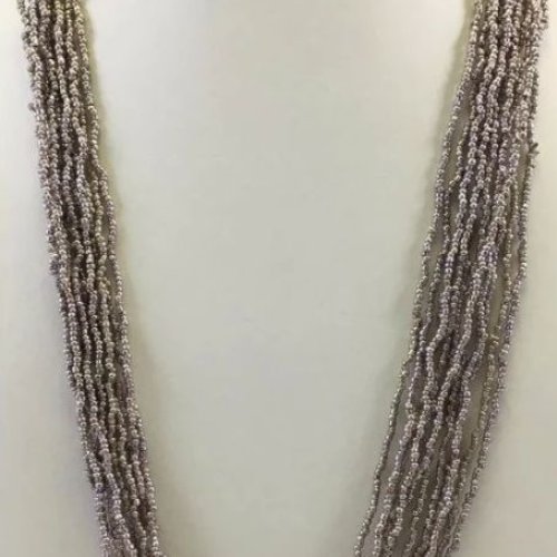 NK 10988 Grey Beaded Necklace
