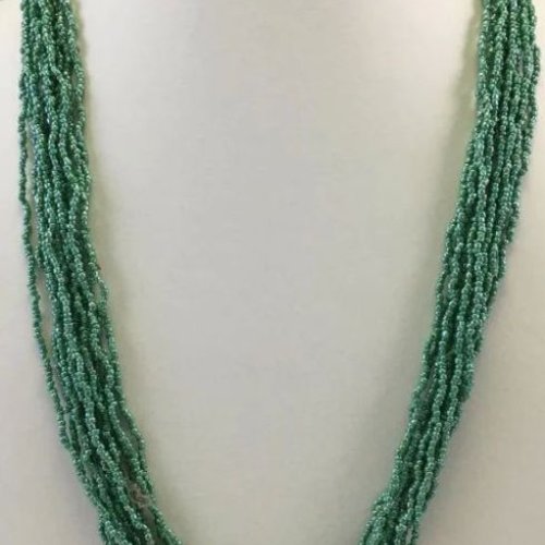 NK 11001 Green Beaded Necklace