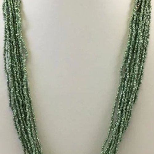NK 11003 Green Beaded Necklace