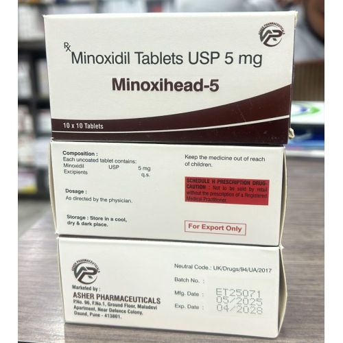 Minoxihead 5mg Minoxidil Tablets