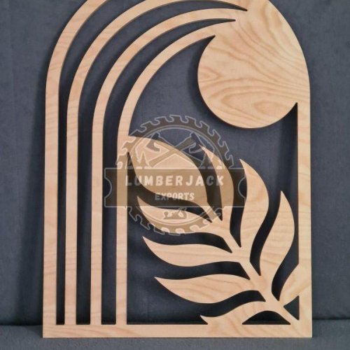 Artistic MDF Moon Leaf Arch Wall Panel