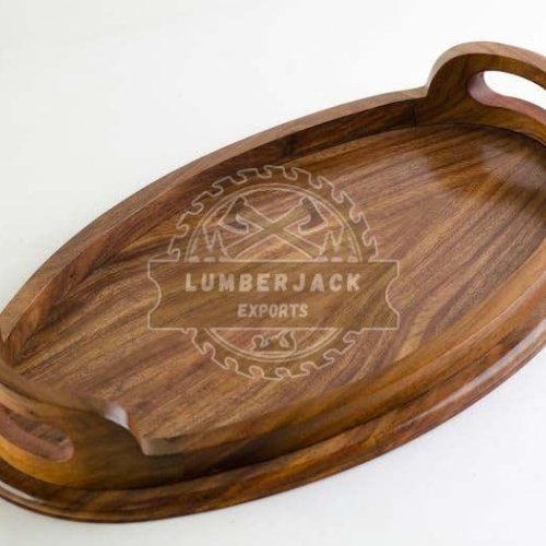 Oval Wooden Serving Tray