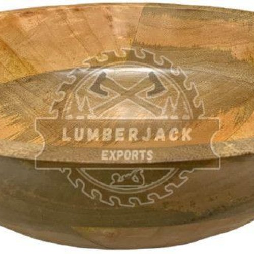 Rustic Sheesham Wood Grain Salad Bowl