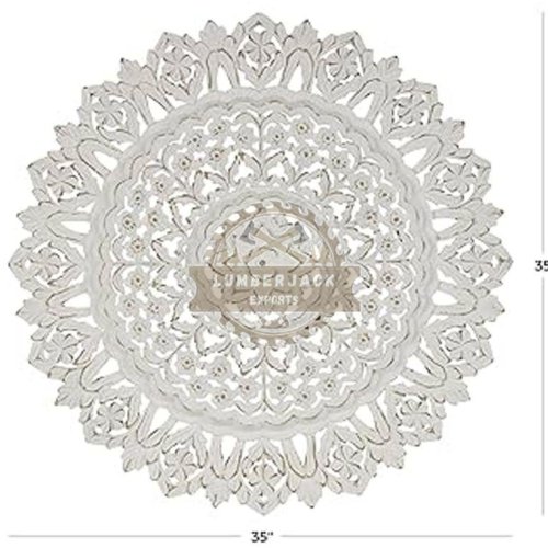 Sheesham Bloom Crest Round Wall Panel