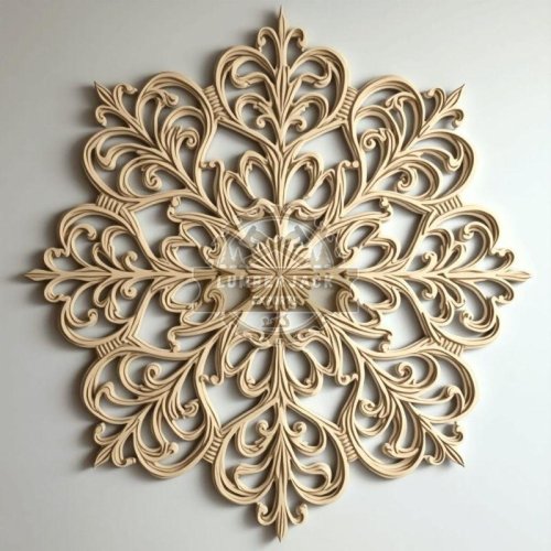 Statement MDF Scroll Floral Mandala Wall Panel