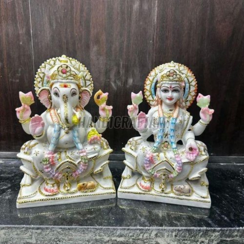 Marble Laxmi Ganesh Statue
