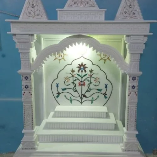 Polished White Marble Temple