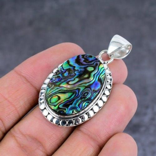 Abalone Shell Silver Pendant