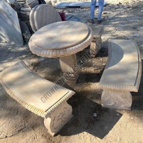 6 Seater Garden Sandstone Bench