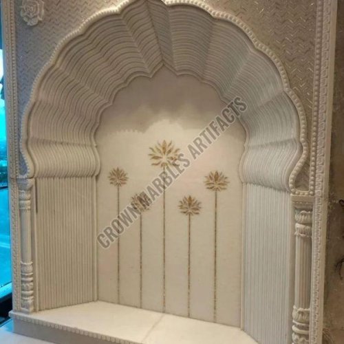 White Carved Marble Temple
