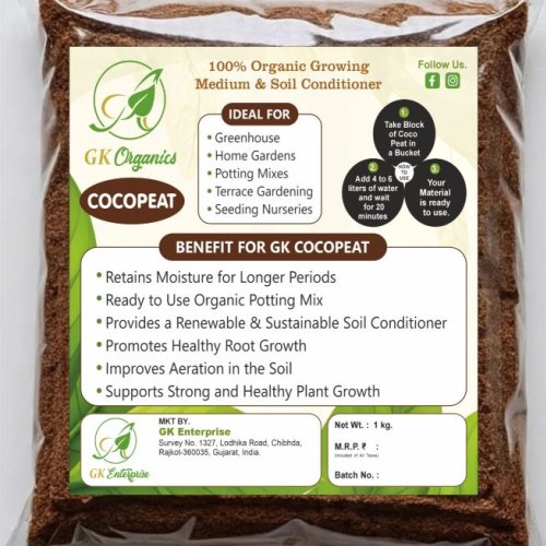 GK Organics Coco Peat Block (1 Kg)