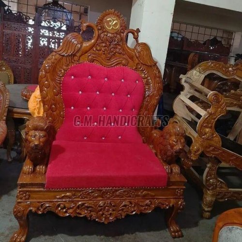 Teak Wood Antique Guruji Chair