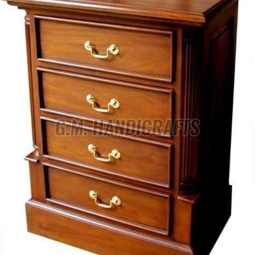 Wooden Side Table with Storage