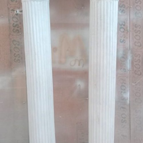 Circular White FRP Roman Pillar