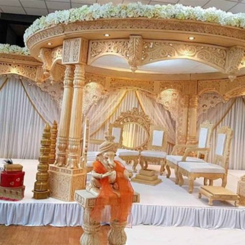 Double Pole Fiber Wedding Mandap