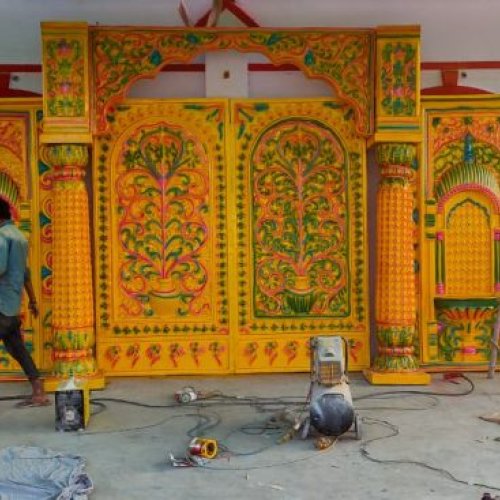 Golden FRP Wedding Gate