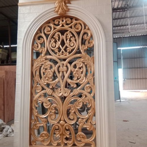 White Golden Decorative Fiber Backdrop