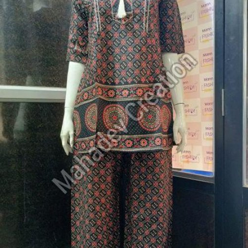 Ladies Ethnic Wear Tassel Co-ord Set