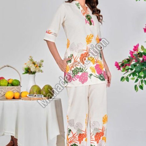 Woman Everyday Style Leaf Print Co-ord Set