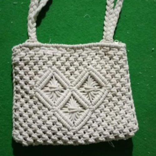Handmade Cotton Macrame Sling Bag