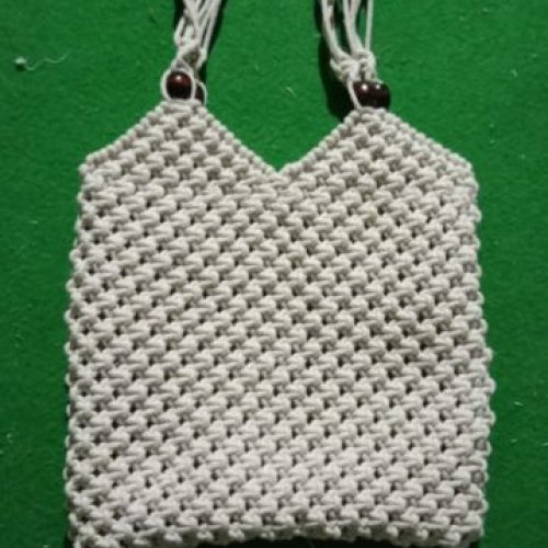 Mesh Cotton Handmade Macrame Shoulder Bag