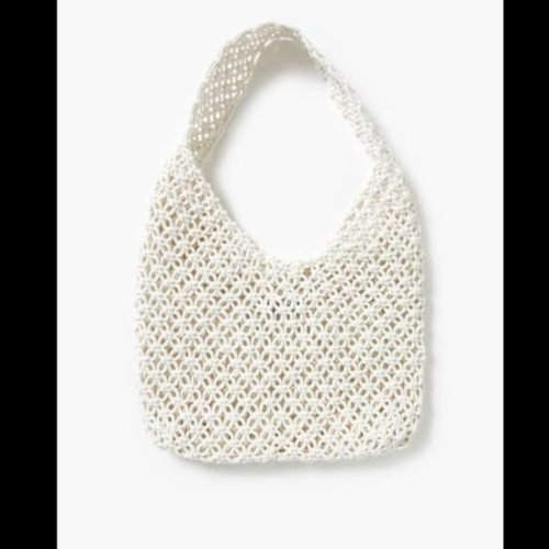 Cotton Off White Macrame Tote Bag