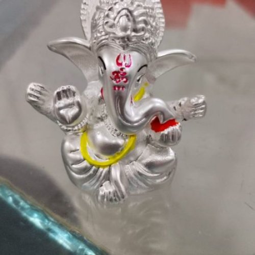 Sliver Ganesha Statue