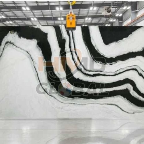 White Panda Polished Marble Slab