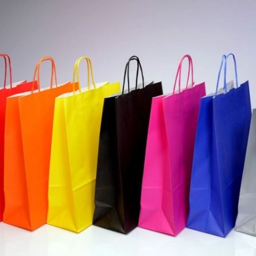 Large Plain Colored Paper Bag