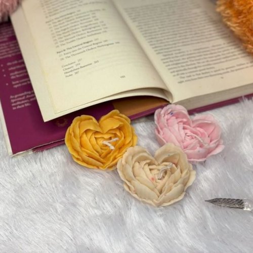 Heart Rose Mold Wax Candle