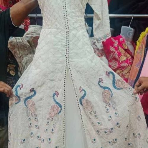 Embroidered Ladies Georgette Kurti Set