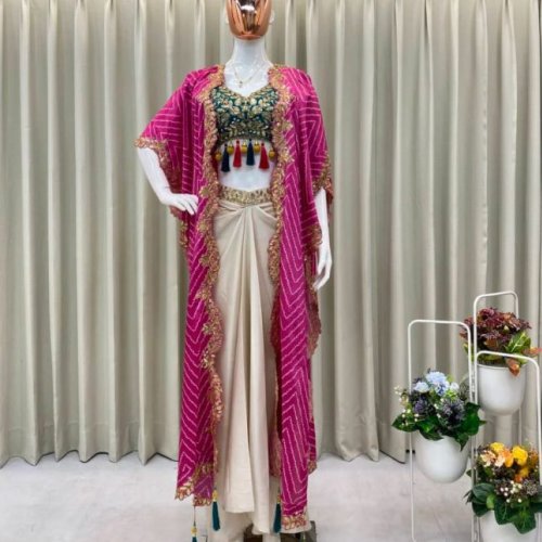 Cape Indo Western Dresses Cowl Dress