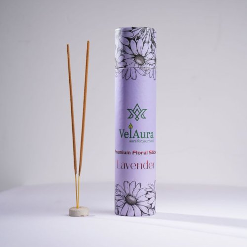 VelAura Lavender Floral Incense Sticks Tube