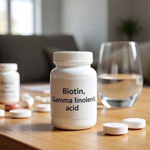 Biotin Gamma Linolenic Acid with Vitamin Tablet