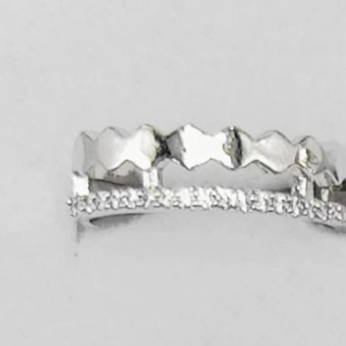 Chevron Dual Band Ladies Ring