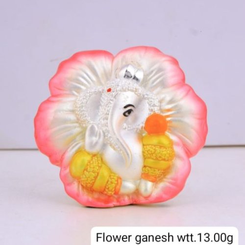 Flower Backdrop Ganesh Decorative Idol