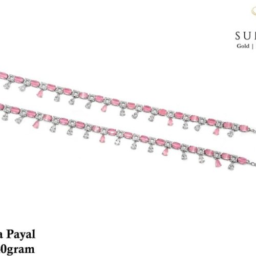 Narmada Pink Charm Payal Anklet