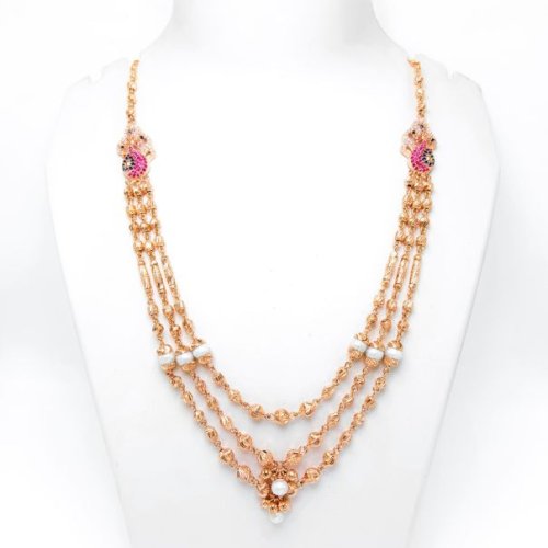 Peacock RG Triple Strand Bridal Mala