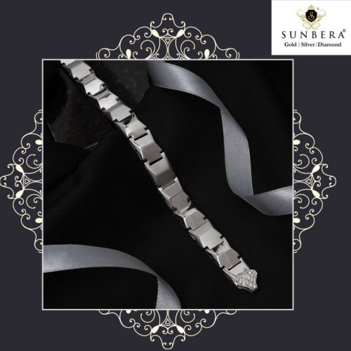 Rectangular Polished Silver Bracelet