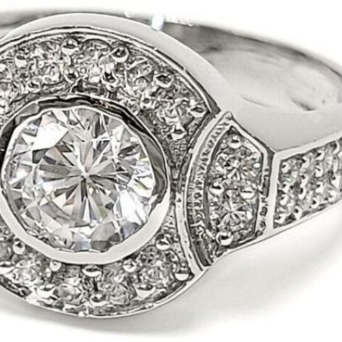 Round Halo Diamond Rolex Ring