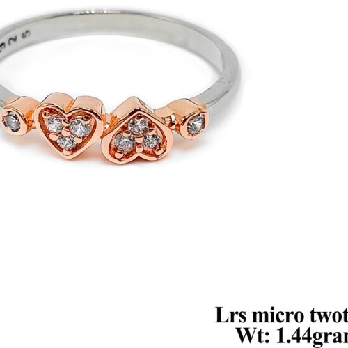Triple Heart Two Tone Love Ring