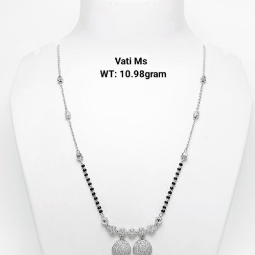 Vati MS Silver Beaded Drop Necklace