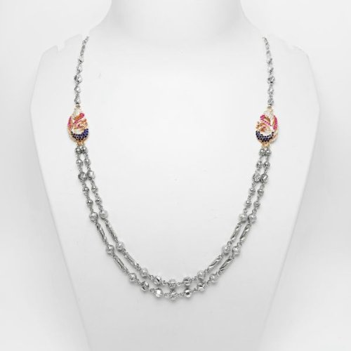 Vati MS Silver Dual Pendant Necklace