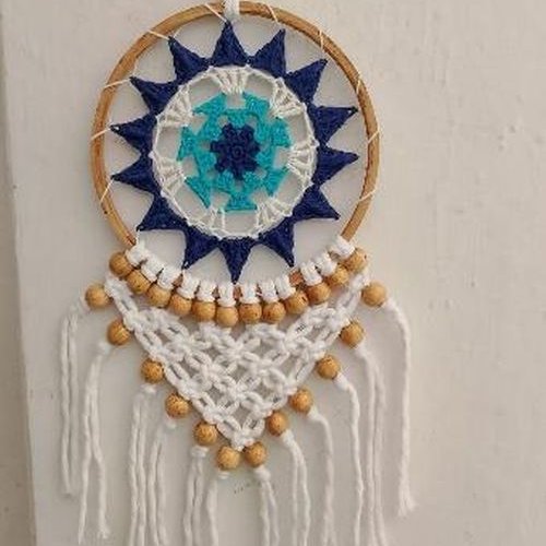 Crochet Evil Eye Wall Hanging